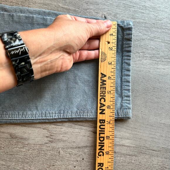 American Eagle Mom Straight Jeans Corduroy Pants Light Blue 8 Short - Picture 13 of 14